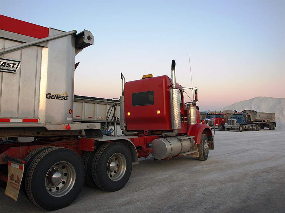 Hribar Logistics truck with trailer