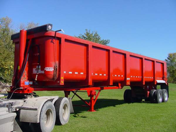 Bright red trailer - Hribar Logistics